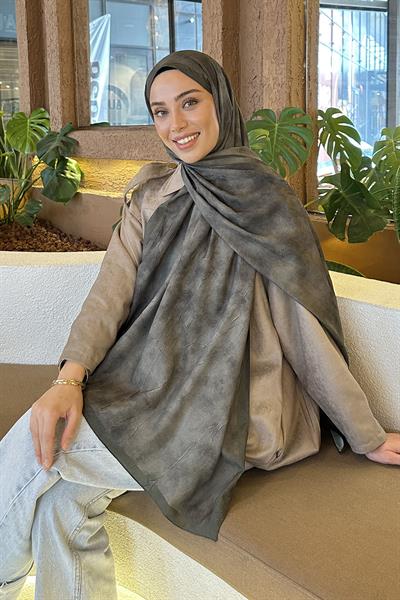 Bulut Desen Bambu Şal Haki