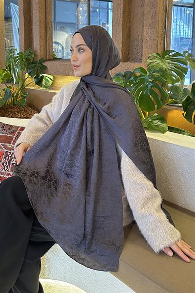 G Desen Ayrobin Floş Jakar Şal Antrasit