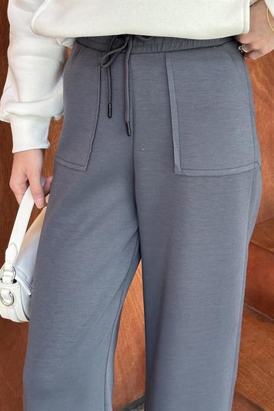 Bol Paça  Eşofman Altı Antrasit