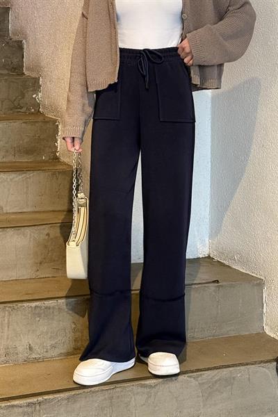 Bol Paça  Eşofman Altı Lacivert