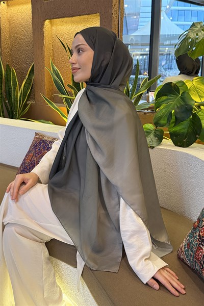 Degrade Desen Soft Şal Asker Yeşili