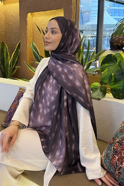 Ceylan Desen Soft Şal Mürdüm