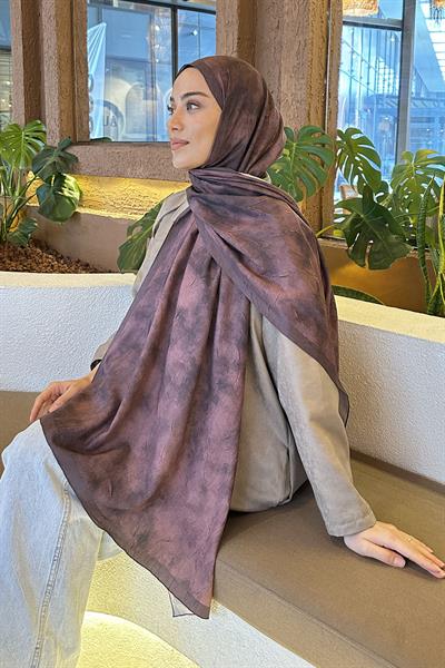 Bulut Desen Bambu Şal Gül