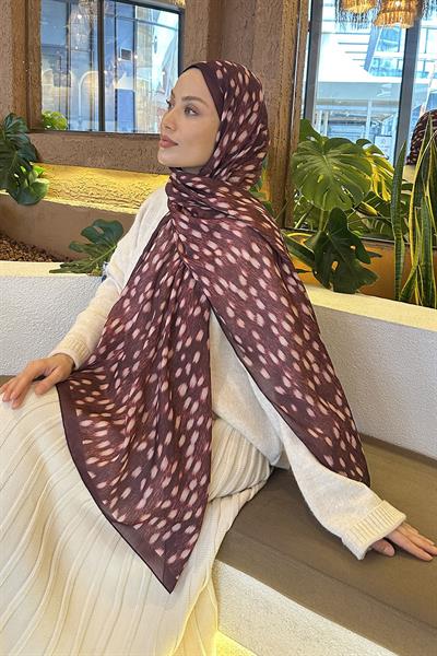 Ceylan Desen Soft Şal Bordo