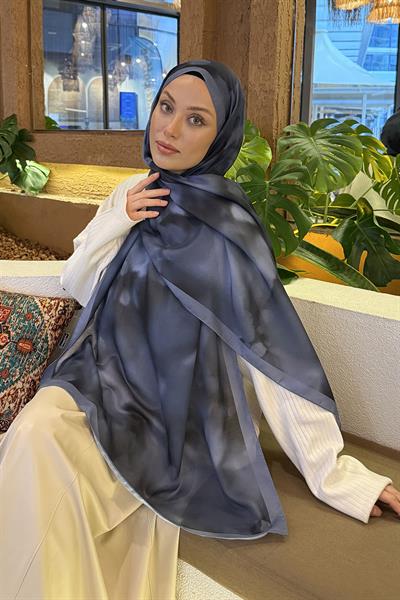 Batik Desen Soft Şal Antrasit
