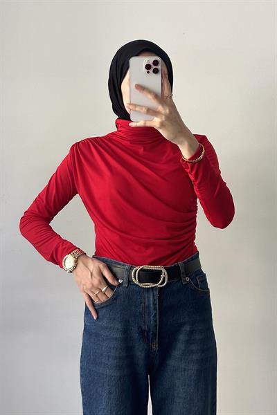 Büzgü Detaylı Sandy Body Nar Çiçeği