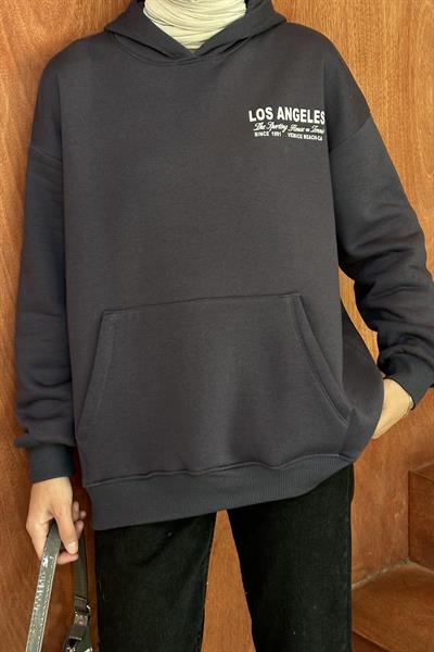 Los Angeles Baskı Detaylı  Sweat Füme