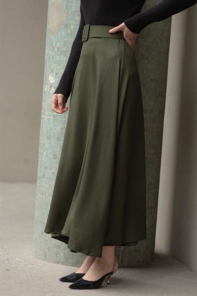 Kol Bağcık Detaylı Kimono Haki