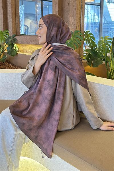 Bulut Desen Bambu Şal Gül