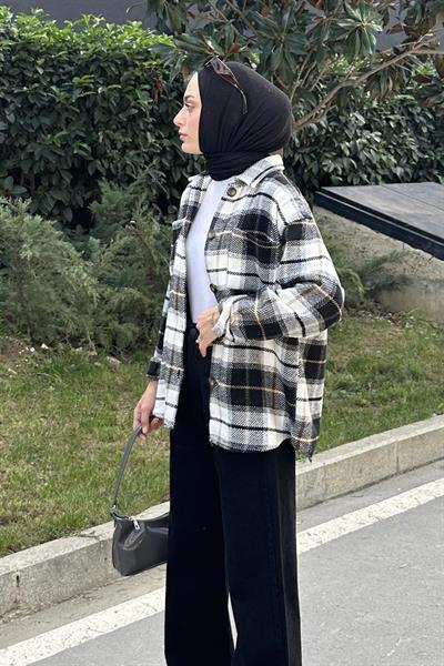 Çift Cepli Oduncu Gömlek Siyah