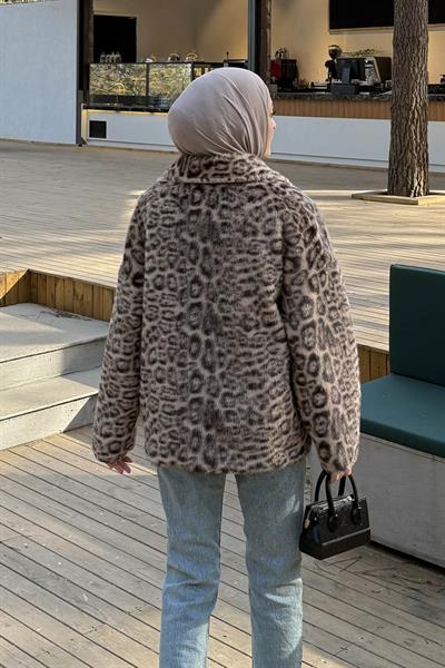 Leopar Desen Mont Soft Kahve