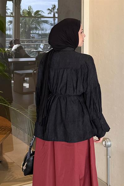 Roba Detaylı Gömlek Siyah