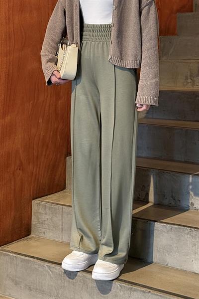 Çıma Detaylı Pantolon Haki