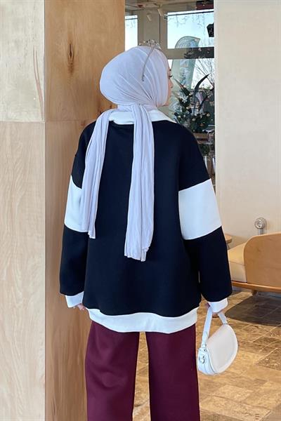 Colorado Baskılı Üç İplik Sweatshirt Siyah