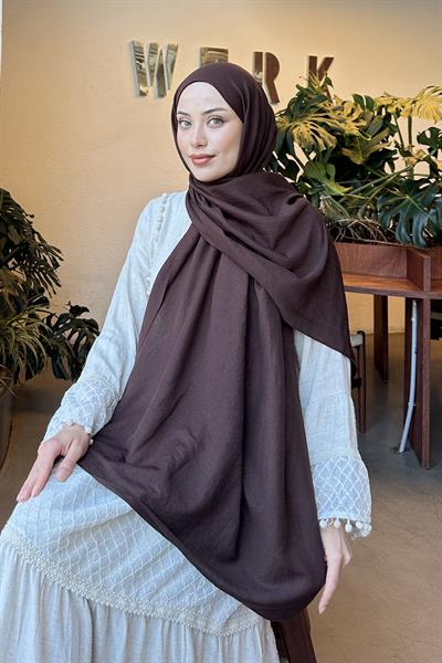 Comfort Pamuk Şal Acı Kahverengi