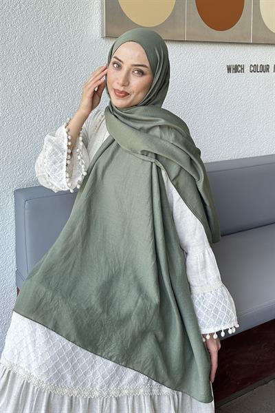 Comfort Pamuk Şal Asker Yeşili