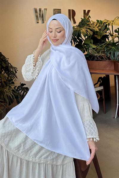 Comfort Pamuk Şal Beyaz