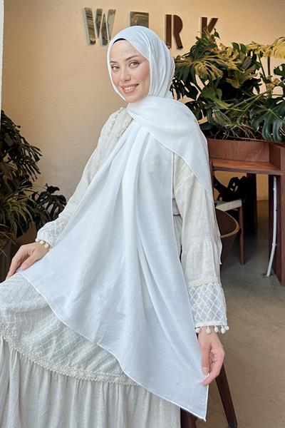 Comfort Pamuk Şal Kırık Beyaz