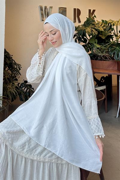 Comfort Pamuk Şal Kırık Beyaz