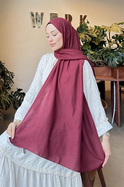 Comfort Pamuk Şal Koyu Bordo
