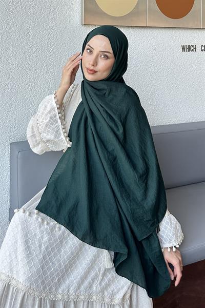 Comfort Pamuk Şal Zümrüt Yeşili