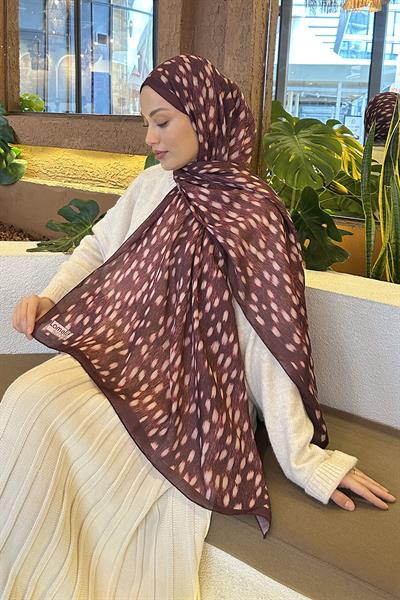 Ceylan Desen Soft Şal Bordo