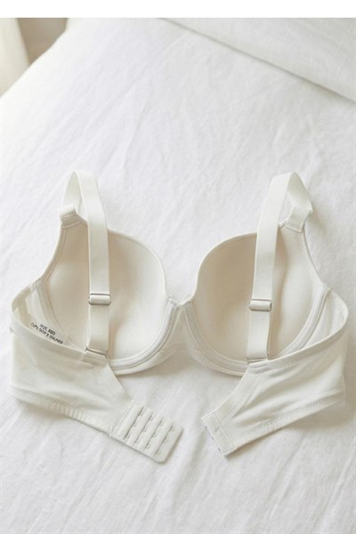 Destekli Kurdela Detay Sütyen Ekru