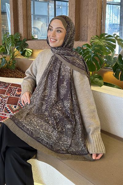 Retro Desen Bambu Şal Haki