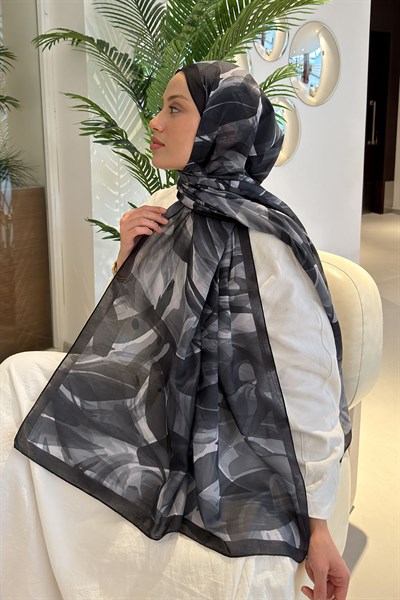 Brush Desen Soft Şal Siyah