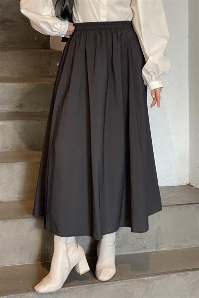 Cep Detaylı  Kloş Etek Füme