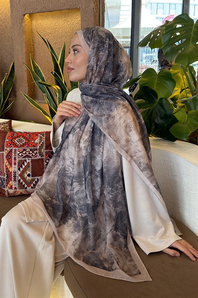 Gül Çiçek Desen Ferah Şal Bej