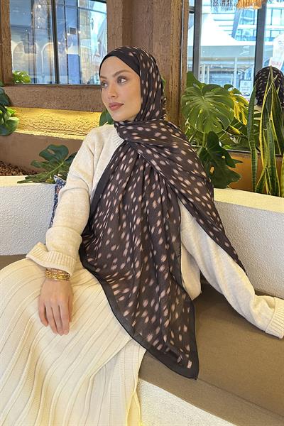 Ceylan Desen Soft Şal Acı Kahverengi