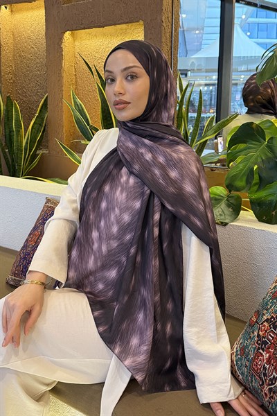 Ceylan Desen Soft Şal Mürdüm