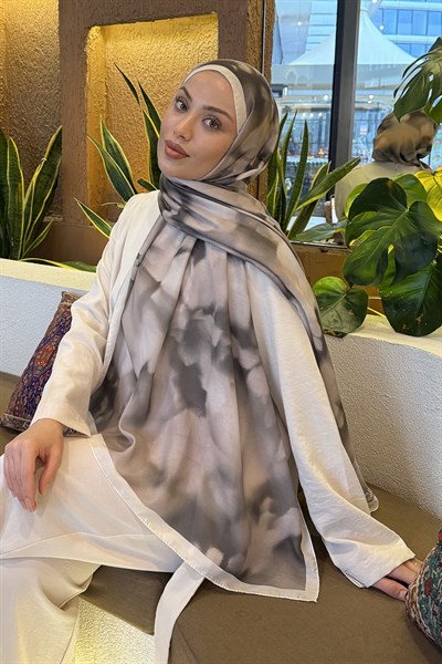 Batik Desen Soft Şal vizonrengi