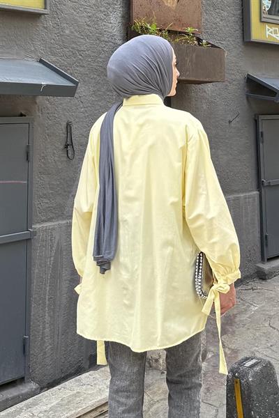 Kol Detaylı Gömlek 
Oversize Gömlek Sarı