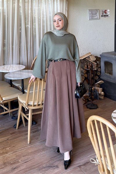 Kol Armalı Sweatshirt Haki