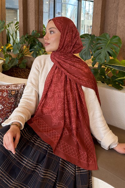 Geometrik Desen Bambu Şal Kiremit