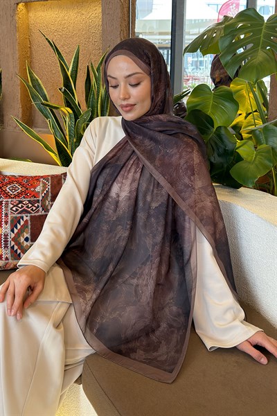 Gül Çiçek Desen Ferah Şal Soft Yeşil