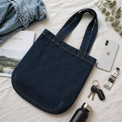 Kadın Anton Çift Cepli Cırtlı Çanta Koyu Mavi