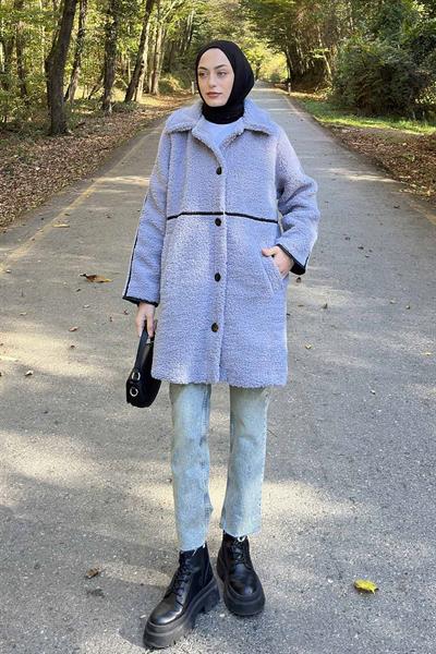 Biye Detaylı Tedy Kaban Gri