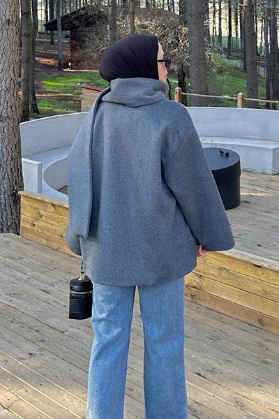 Cepli Kaşe Kaban Antrasit