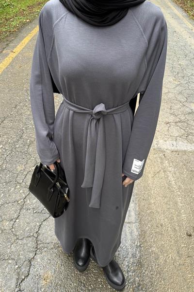 Arma Detaylı Elbise Antrasit