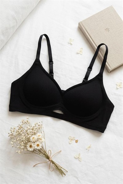 Lazer Kesim Hayalet Sütyen Siyah