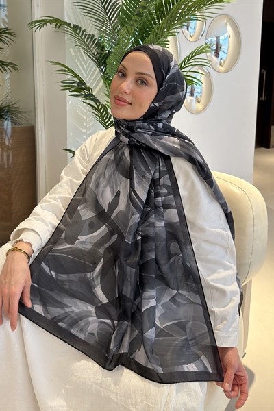 Brush Desen Soft Şal Siyah