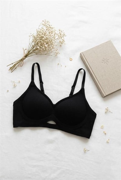 Lazer Kesim Hayalet Sütyen Siyah