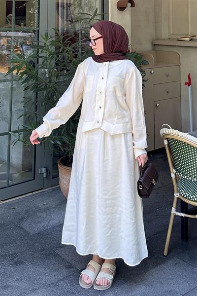 Etekli Tesettür Takım Taş