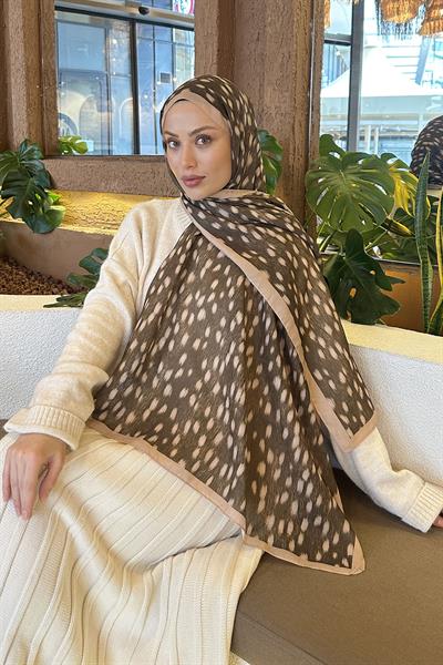 Ceylan Desen Soft Şal Camel