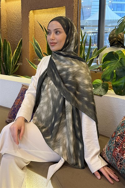 Ceylan Desen Soft Şal Haki