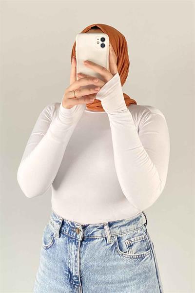 Eldiven Detaylı Body Beyaz