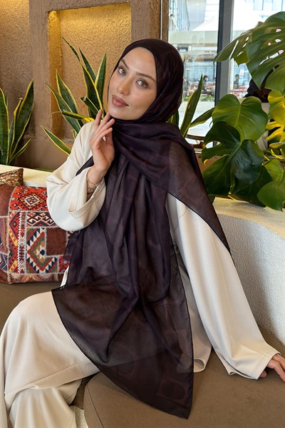 Halka Desen Ferah Şal Mürdüm